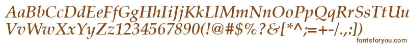 Latinopal5Demiitalicsh Font – Brown Fonts