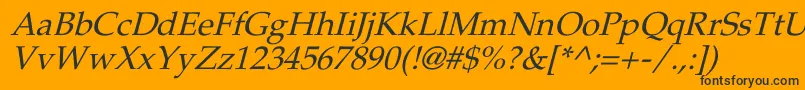 PheasantItalic Font – Black Fonts on Orange Background