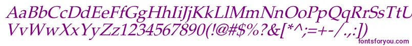 PheasantItalic Font – Purple Fonts on White Background