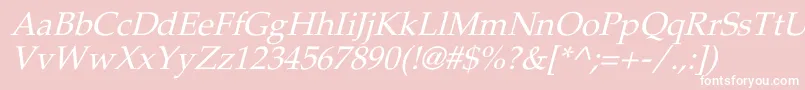 PheasantItalic Font – White Fonts on Pink Background