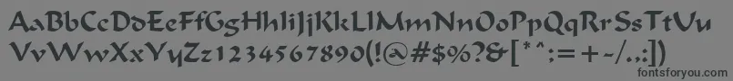 フォントIgnacs – 黒い文字の灰色の背景