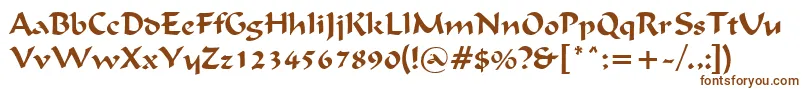 Шрифт Ignacs – коричневые шрифты на белом фоне