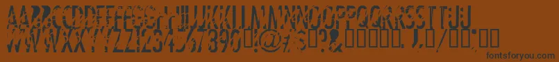 Шрифт Tanline – чёрные шрифты на коричневом фоне