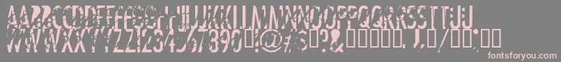 Tanline-Schriftart – Rosa Schriften auf grauem Hintergrund