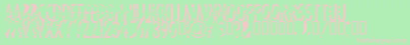 Tanline Font – Pink Fonts on Green Background