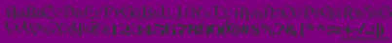 フォントBeavertonRegularTtnorm – 紫の背景に黒い文字