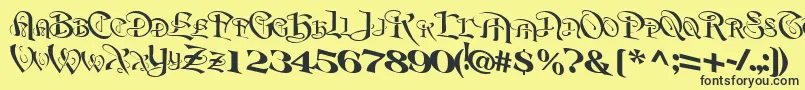 BeavertonRegularTtnorm Font – Black Fonts on Yellow Background