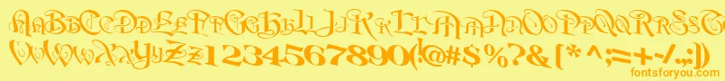 More about BeavertonRegularTtnorm Font BeavertonRegularTtnorm Font – Orange Fonts on Yellow Background