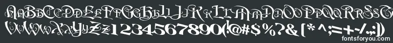 フォントBeavertonRegularTtnorm – 黒い背景に白い文字