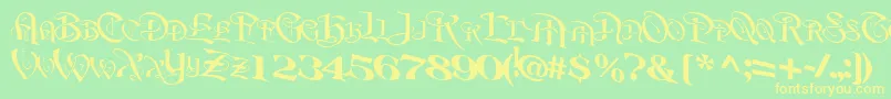 En savoir plus sur la police BeavertonRegularTtnorm Police BeavertonRegularTtnorm – polices jaunes sur fond vert