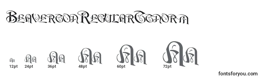 BeavertonRegularTtnorm Font Sizes