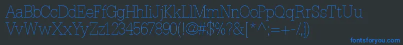 Installationlightssk Font – Blue Fonts on Black Background