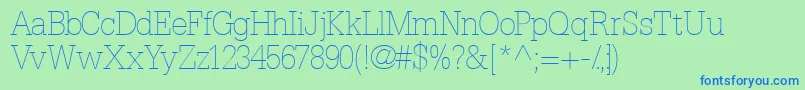 Installationlightssk Font – Blue Fonts on Green Background