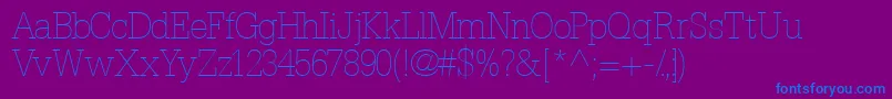 Installationlightssk Font – Blue Fonts on Purple Background