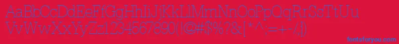 Installationlightssk Font – Blue Fonts on Red Background
