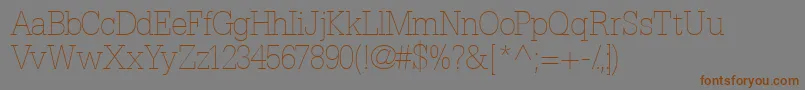 Installationlightssk Font – Brown Fonts on Gray Background