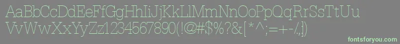 Installationlightssk Font – Green Fonts on Gray Background