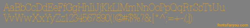Installationlightssk Font – Orange Fonts on Gray Background