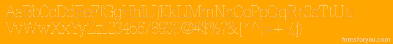 Installationlightssk Font – Pink Fonts on Orange Background