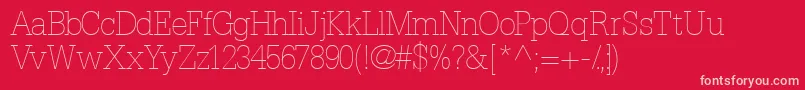 Installationlightssk Font – Pink Fonts on Red Background