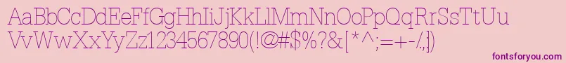 Installationlightssk Font – Purple Fonts on Pink Background