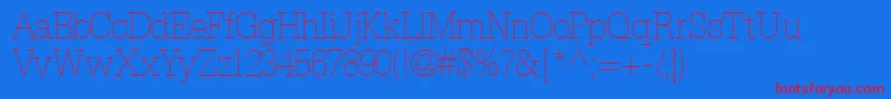 Installationlightssk Font – Red Fonts on Blue Background