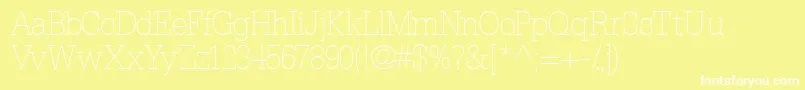 Installationlightssk Font – White Fonts on Yellow Background