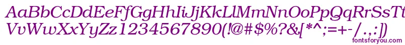 Więcej informacji o czcionce BookmancLightitalic Czcionka BookmancLightitalic – fioletowe czcionki
