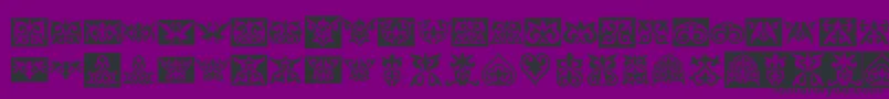 フォントPrt – 紫の背景に黒い文字