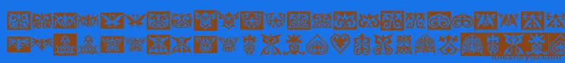 Шрифт Prt – коричневые шрифты на синем фоне