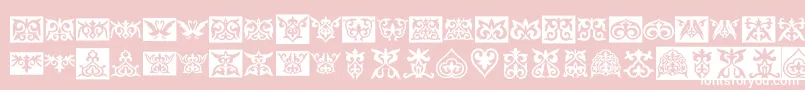 Fonte Prt – fontes brancas em um fundo rosa