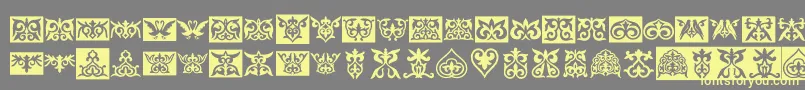 Prt Font – Yellow Fonts on Gray Background