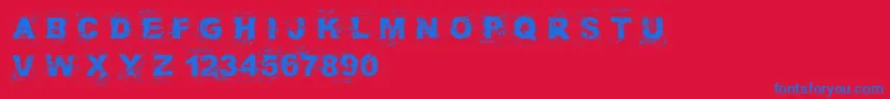 FuckautorityRegular Font – Blue Fonts on Red Background