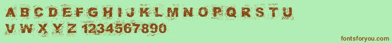 FuckautorityRegular Font – Brown Fonts on Green Background