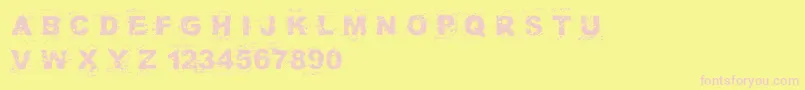 FuckautorityRegular Font – Pink Fonts on Yellow Background