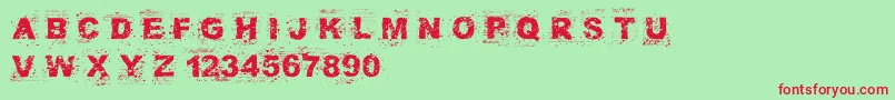 FuckautorityRegular Font – Red Fonts on Green Background