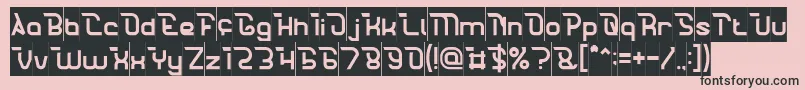 CrumbleInverse Font – Black Fonts on Pink Background