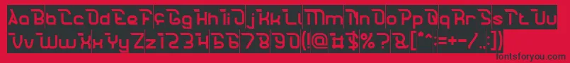 CrumbleInverse Font – Black Fonts on Red Background