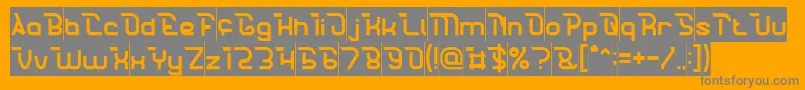 CrumbleInverse Font – Gray Fonts on Orange Background