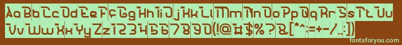 CrumbleInverse Font – Green Fonts on Brown Background