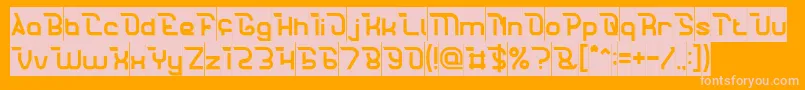 CrumbleInverse Font – Pink Fonts on Orange Background