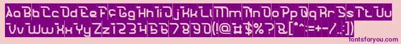 CrumbleInverse Font – Purple Fonts on Pink Background