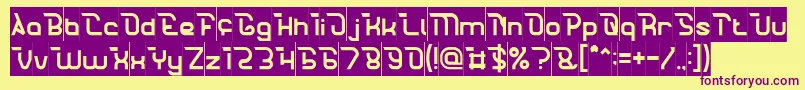 CrumbleInverse Font – Purple Fonts on Yellow Background