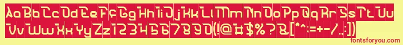 CrumbleInverse Font – Red Fonts on Yellow Background