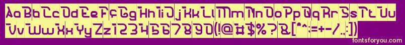 CrumbleInverse Font – Yellow Fonts on Purple Background