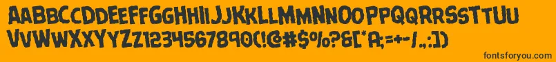 Terrorbabblerotate Font – Black Fonts on Orange Background