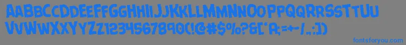 Terrorbabblerotate Font – Blue Fonts on Gray Background