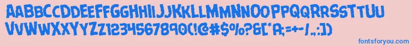 Terrorbabblerotate Font – Blue Fonts on Pink Background