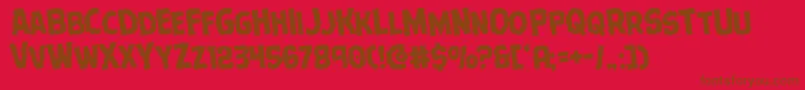 Terrorbabblerotate Font – Brown Fonts on Red Background