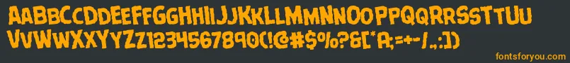 Terrorbabblerotate Font – Orange Fonts on Black Background